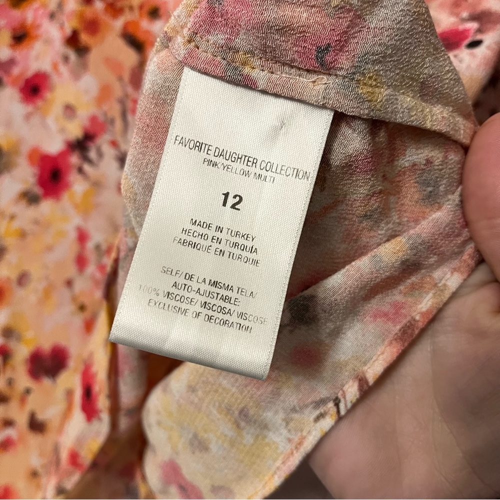 Favorite Daughter The Faye Shirt Button Back Floral Blouse Pink Anthropologie - Picture 8 of 14